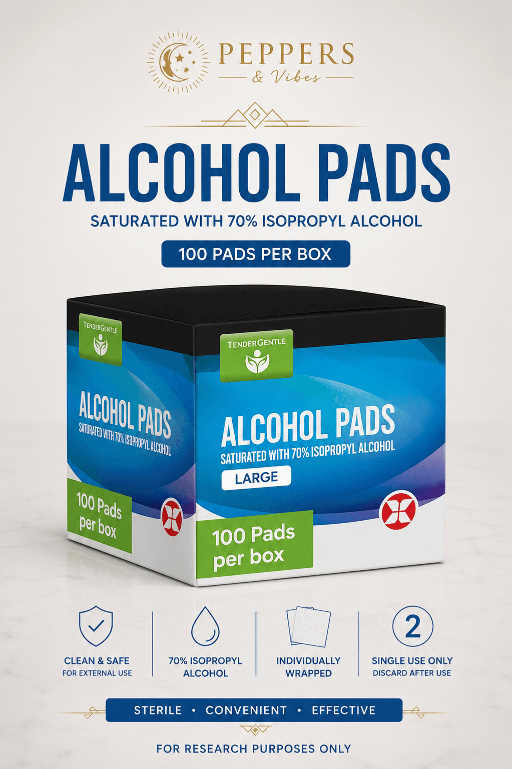 Alcohol Prep Pads 1box Standard